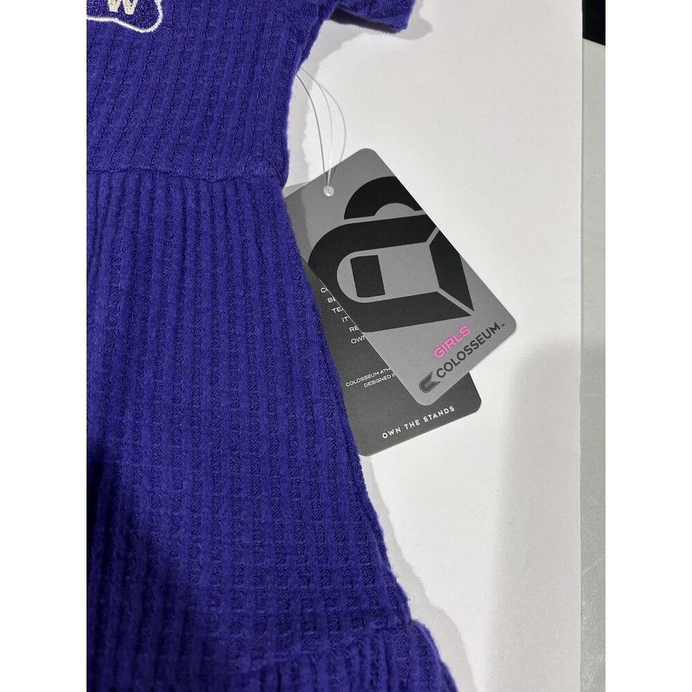 NEW Washington Huskies Colosseum Purple Waffle Dress Girl's Toddler 3T - Picture 8 of 9